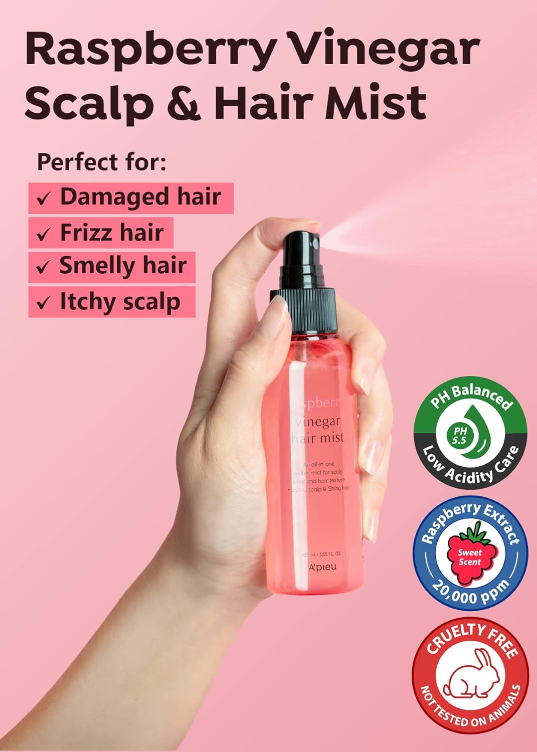 A'pieu Rasberry Vinegar Hair Mist 105ml