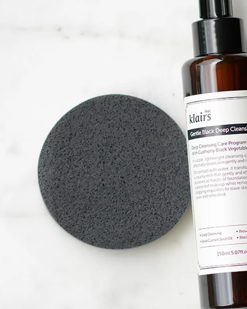 Dear, Klairs - Gentle Black Cleansing Puff - 1pc
