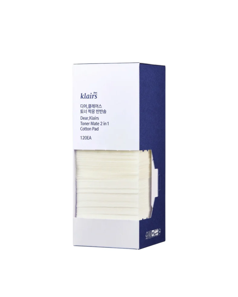 Dear,Klairs Toner Mate 2 in 1 Cotton Pad (exp. Jul'24)