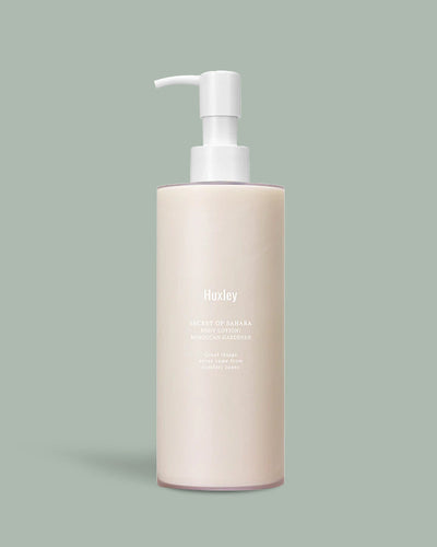 Huxley Body Lotion: Moroccan Garden is a lightweight yet long-lasting formula that replenishes moisture deep into the skin. The star ingredient, prickly pear cactus seed oil, is rich in linoleic acid which strengthens skin���������������������������s moisture barrier. Olive oil adds extra hydration and sage leaf extract soothes while black currant seed oil prevents flaky skin. Scented with Huxley���ï¿