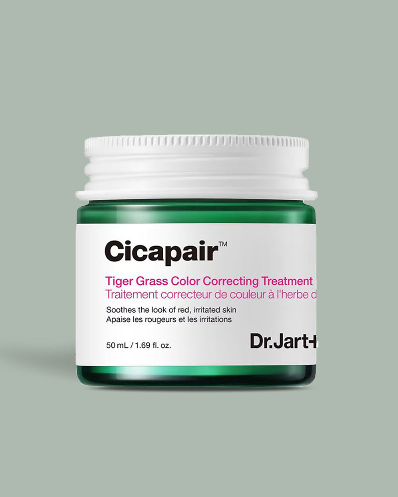 Dr. Jart+ Cicapair Tiger Grass Color Correcting Treatment is a multi-functional skincare product that is designed to calm and soothe sensitive, irritated skin, while also providing color correction for uneven skin tone.
The product contains tiger grass, which is a powerful ingredient known for its soothing and anti-inflammatory properties. It also contains other beneficial ingredients such as centella asiatica extract, chamomile, and green tea extract, which work together to calm and hydrate the skin.