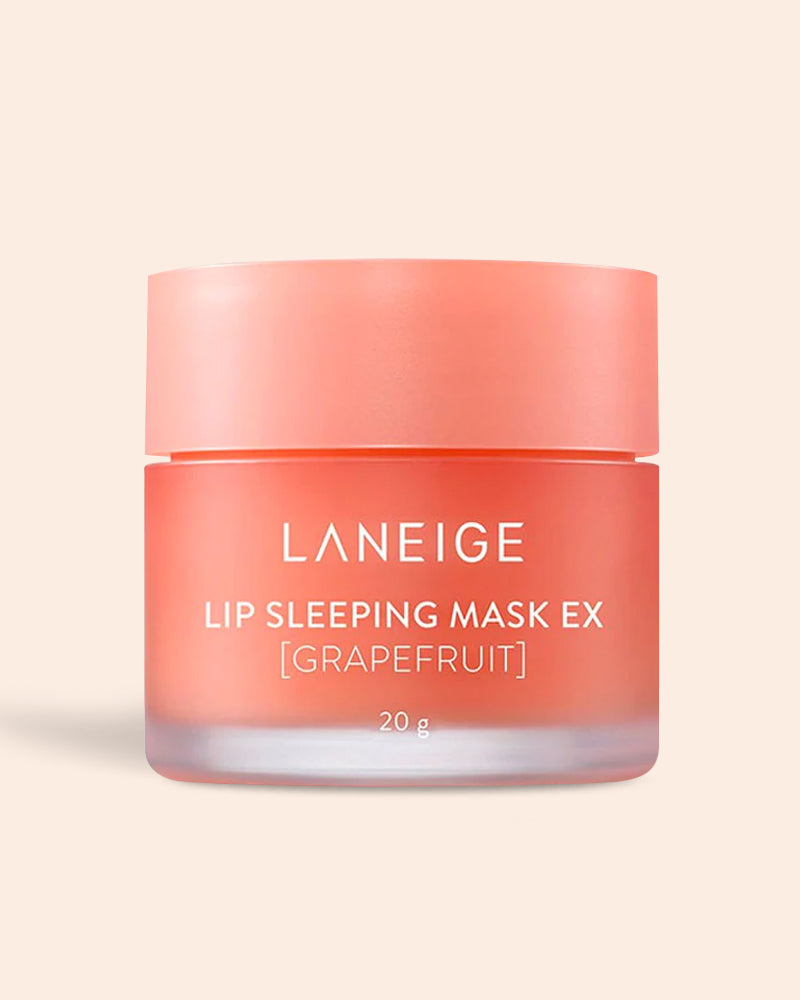 Laneige's best-selling Lip Sleeping Mask EX (Grapefruit) returns with an upgraded formulation that helps dissolve dead skin cells, moisturise, smooth and plump your lips overnight. The sweet citrus scent of this grapefruit mask helps promote a good night's sleep. Laneige's Moisture Wrap��������������������������� technology features a hyaluronic acid network that forms a moisturising film to lock in active ingredients and retain moisture th