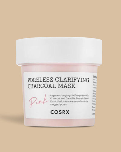 Cosrx Poreless Clarifying Charcoal Mask is a deep-cleansing face mask that is designed to unclog pores, remove impurities, and improve the overall texture and appearance of the skin. It is formulated with a blend of natural ingredients, including charcoal powder and kaolin clay, which work together to absorb excess oil and dirt, leaving the skin looking clean and refreshed. 