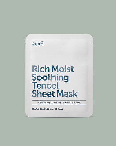This sheet mask is made with five types of ceramides as well as the moisturizing nutrients of Aloe Vera, Panthenol and Hyaluronic Acid to vitalize dry and exhausted skin. The gauze is dual-layered with 100% cotton and tencel to minimize skin irritation.
